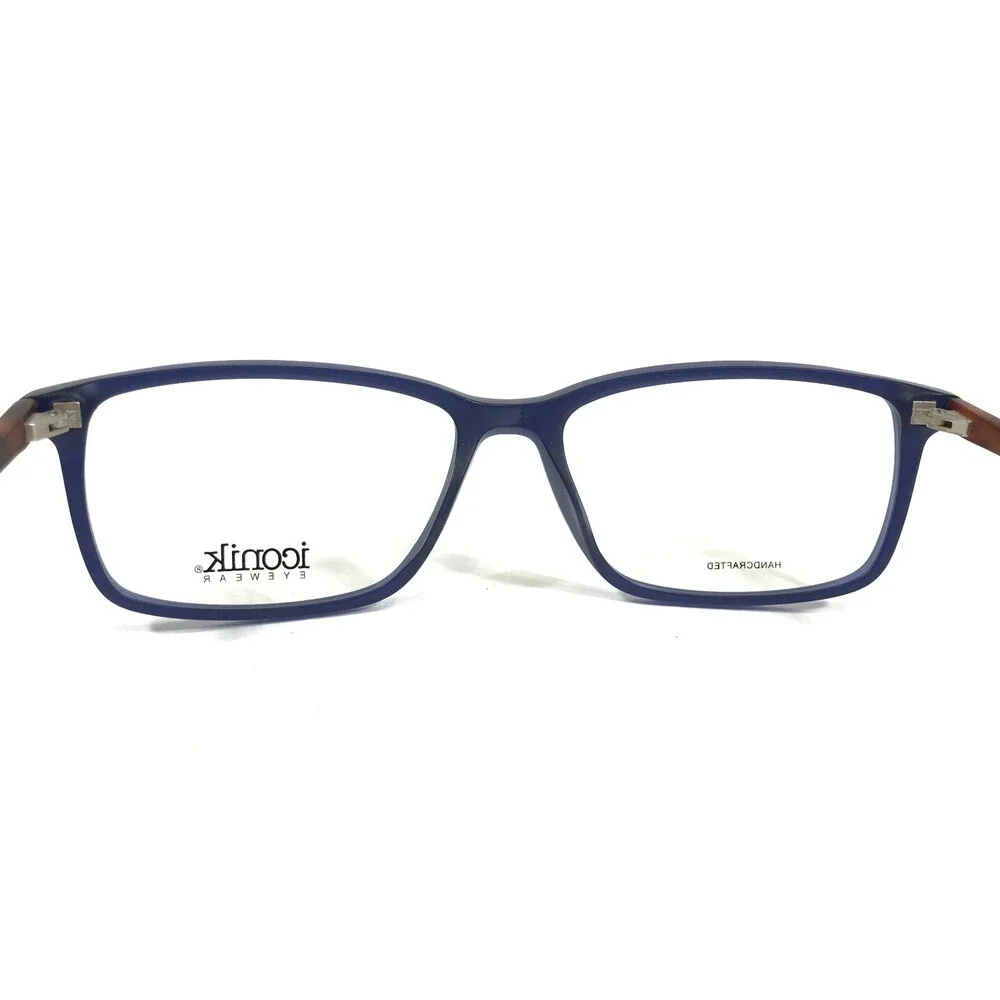 Iconik Eyeglasses Frames Ethan C3 Blue Tortoise Square Full Rim 54-15-140